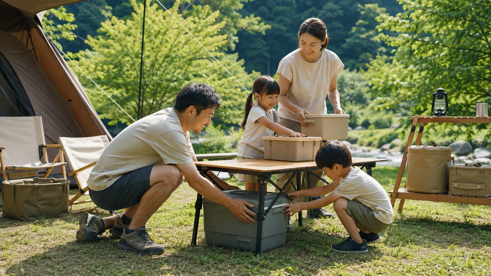 ゆめ牧場キャンプのレンタル品選びのイメージ