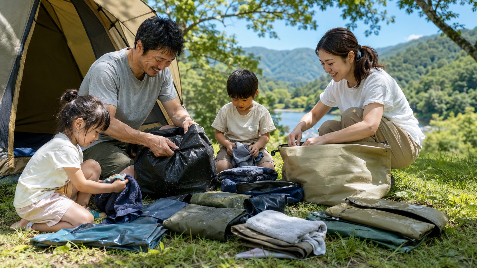 テント素材の違いと選び方のイメージ