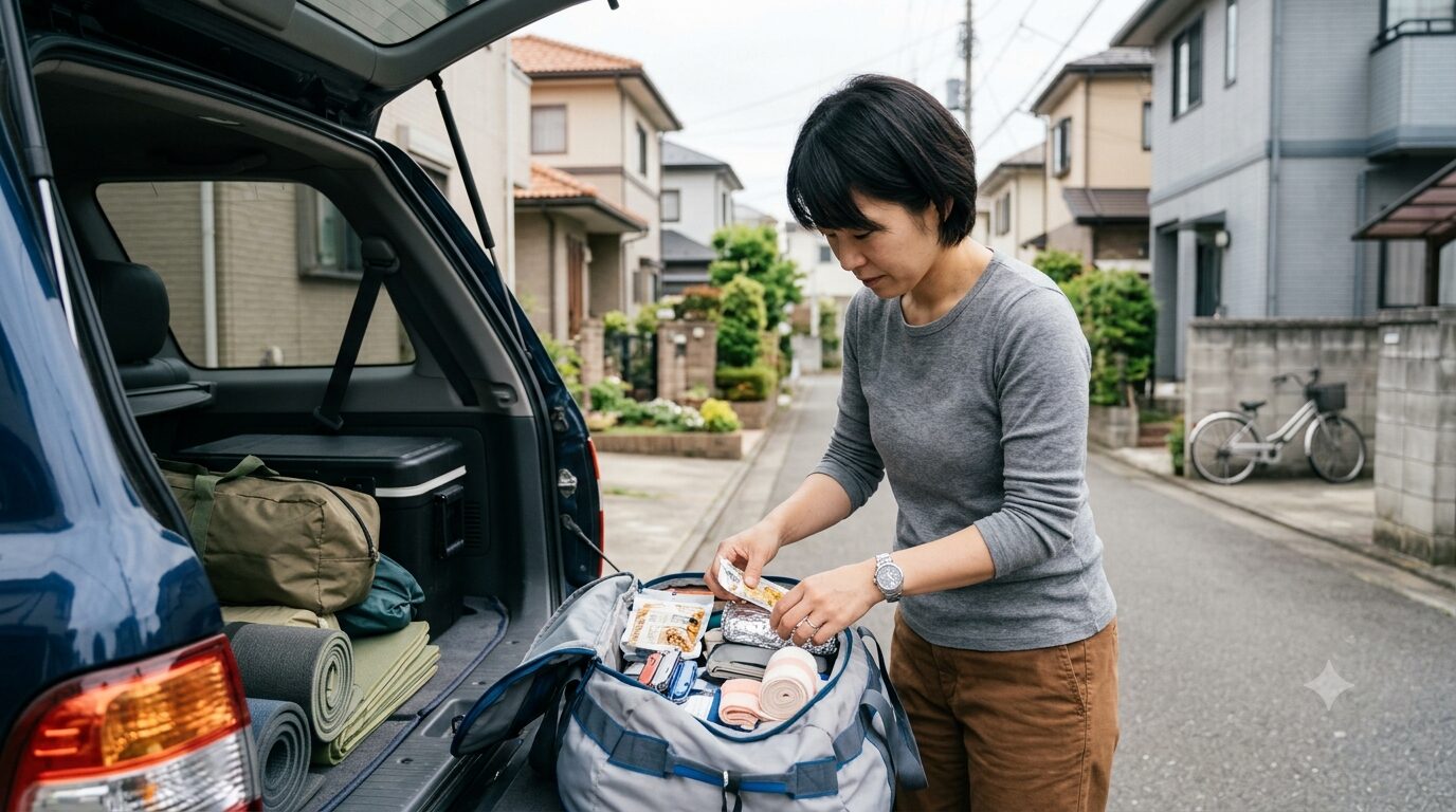 車中泊でカセットガスストーブを安全に使う方法のイメージ