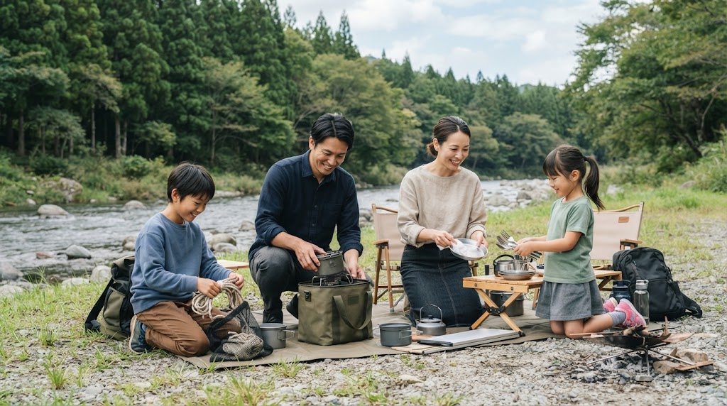 利用目的に合うキャンプ場を探す様子を表すイメージ画像
