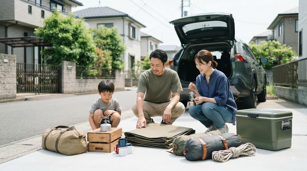 中部エリアのキャンプ場を比較する様子を表すイメージ画像