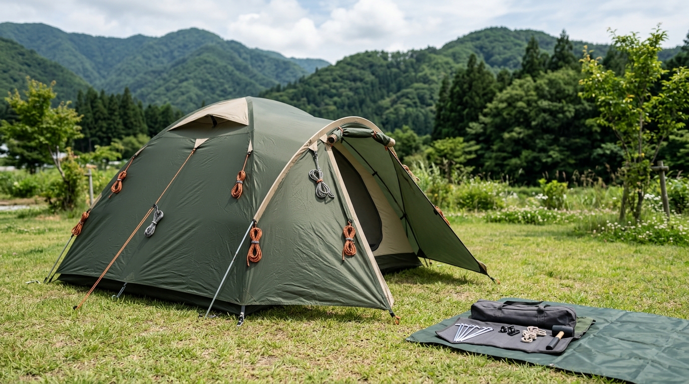 ガイロープをつけた収納を表すイメージ画像