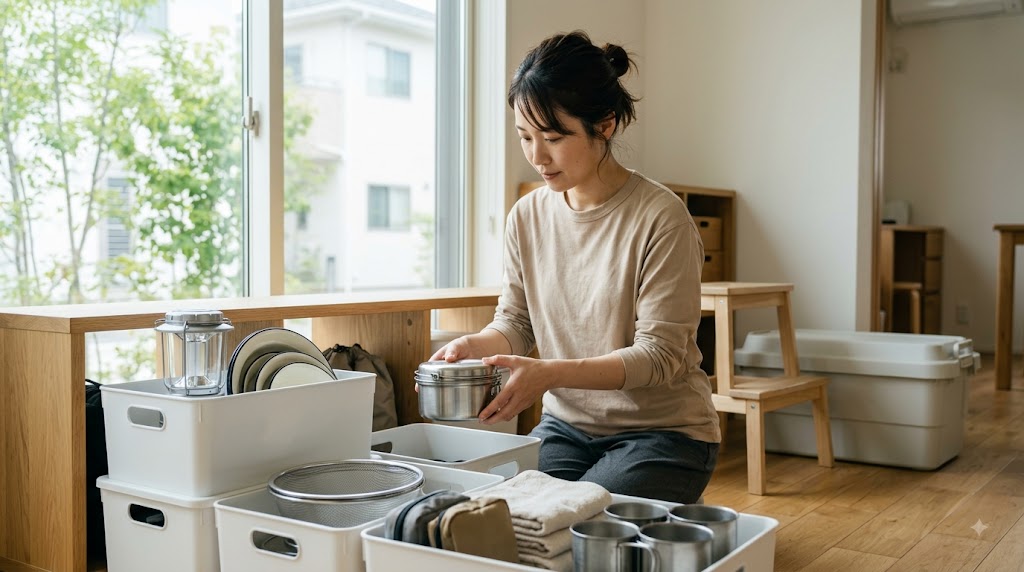 石並川沿いの静かなキャンプサイトを表すイメージ画像